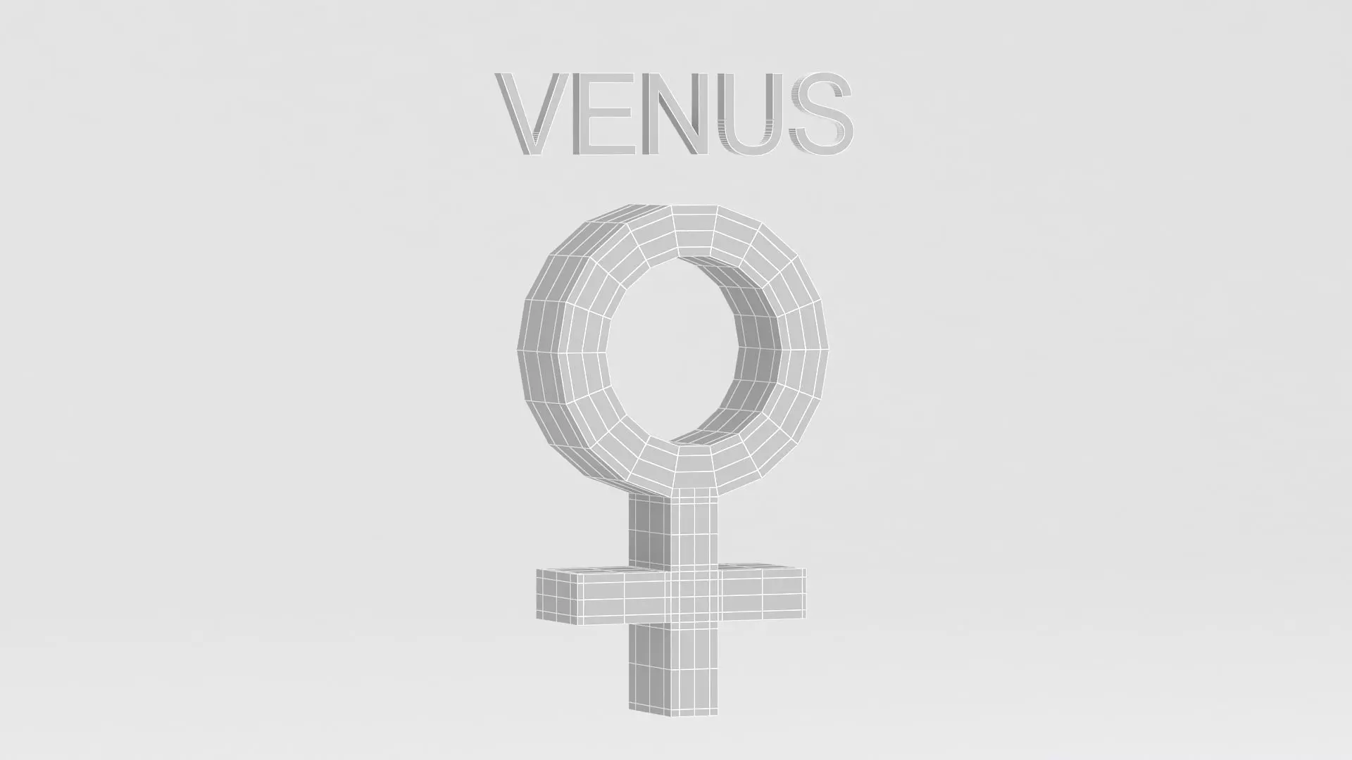 astrological sign solar system VENUS 3D model_9