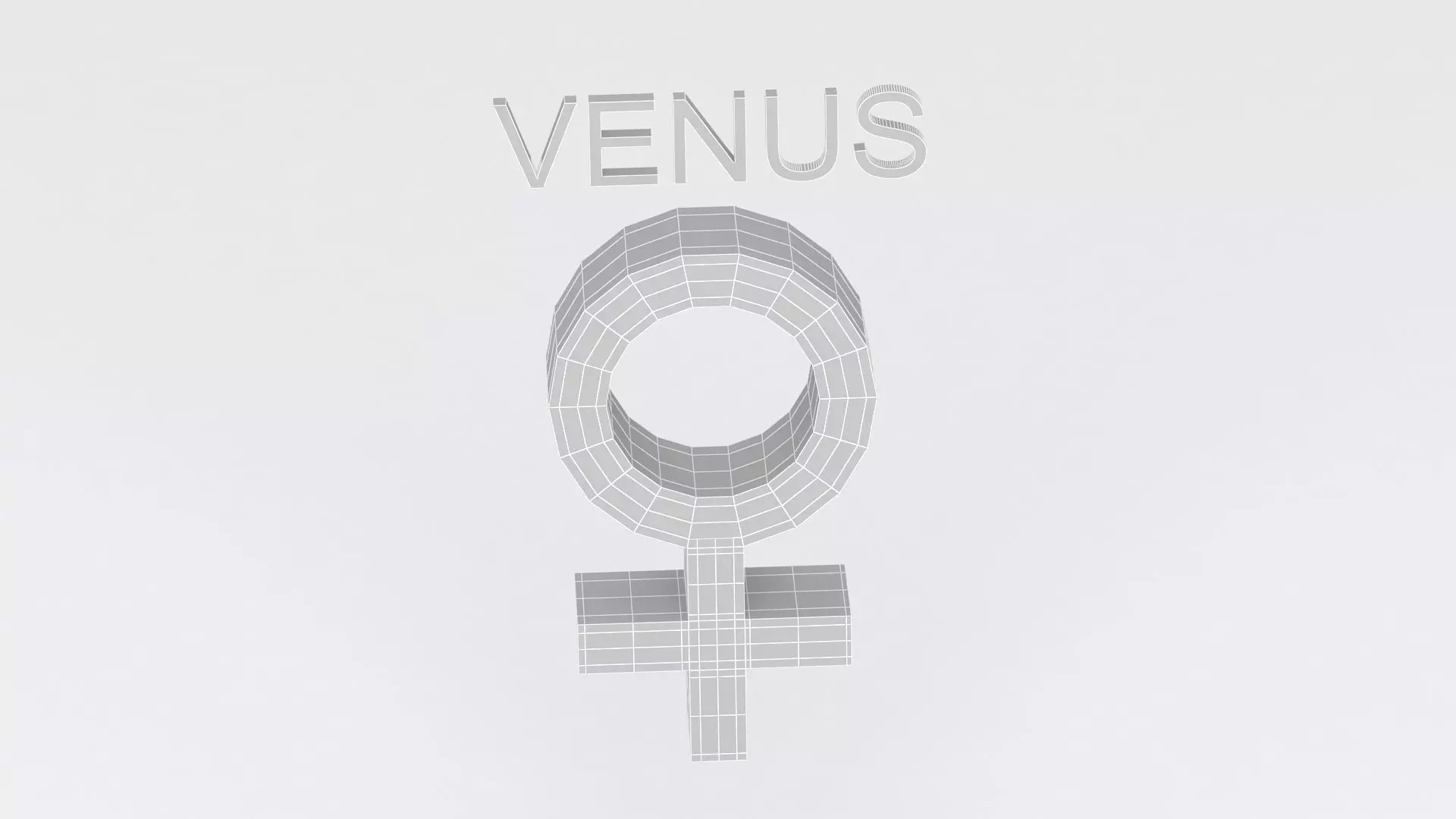 astrological sign solar system VENUS 3D model_8