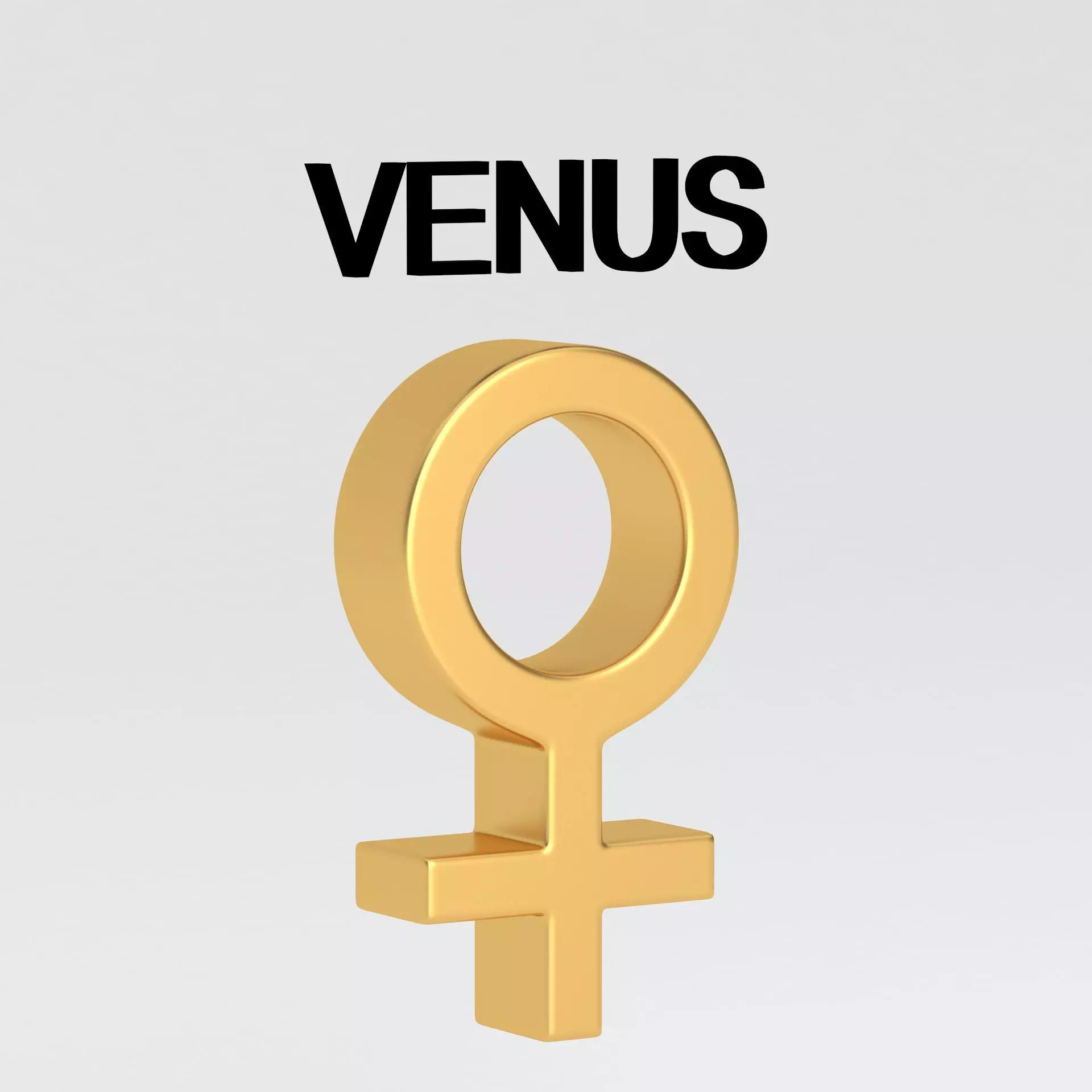 astrological sign solar system VENUS 3D model_0