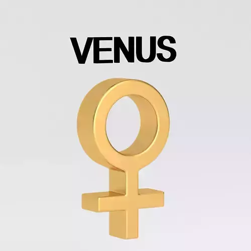 astrological sign solar system VENUS 3D model astrological sign solar system VENUS 3D model