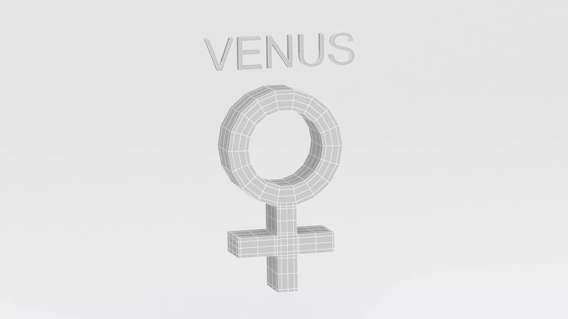 astrological sign solar system VENUS 3D model_6