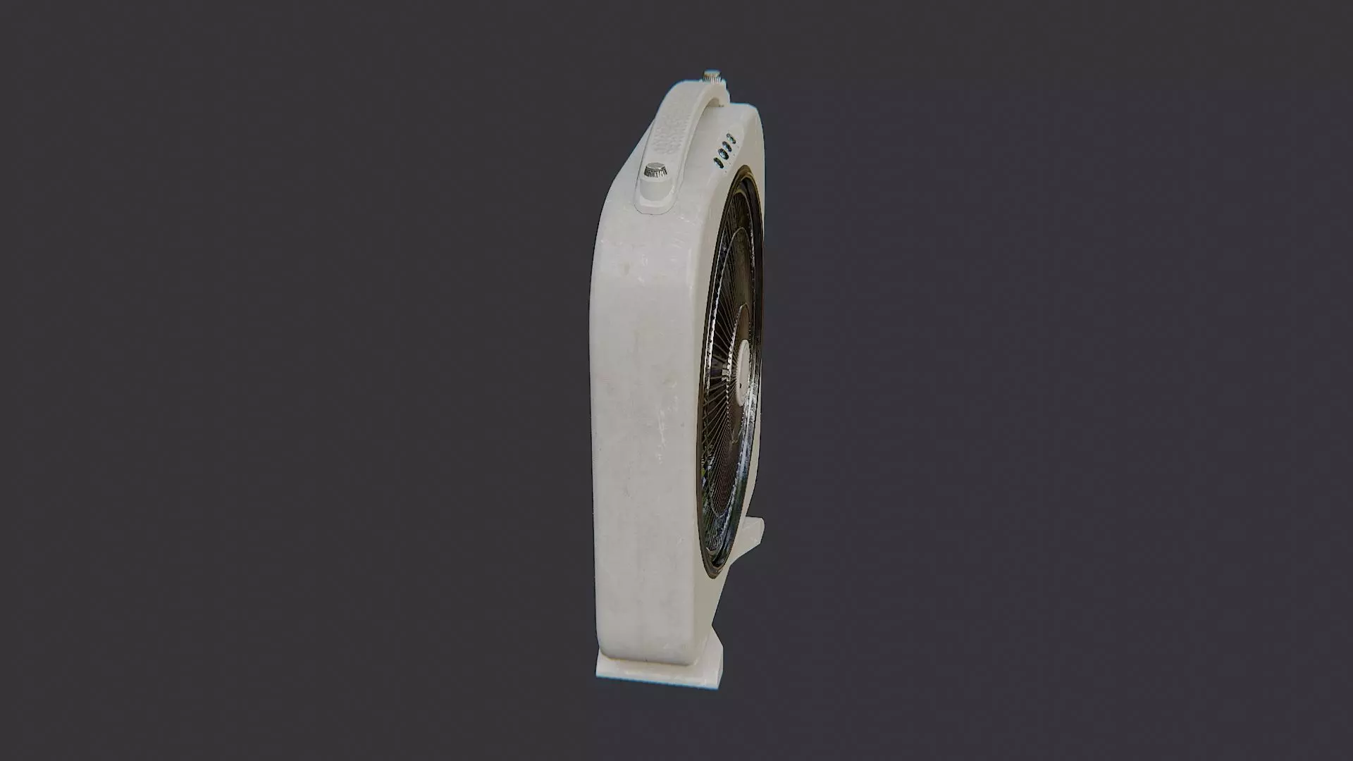 Equipment Box Fan for Industrial Cooling Low-poly 3D model_0