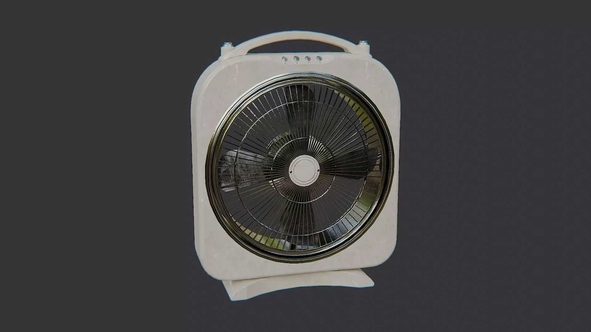 Equipment Box Fan for Industrial Cooling Low-poly 3D model_2