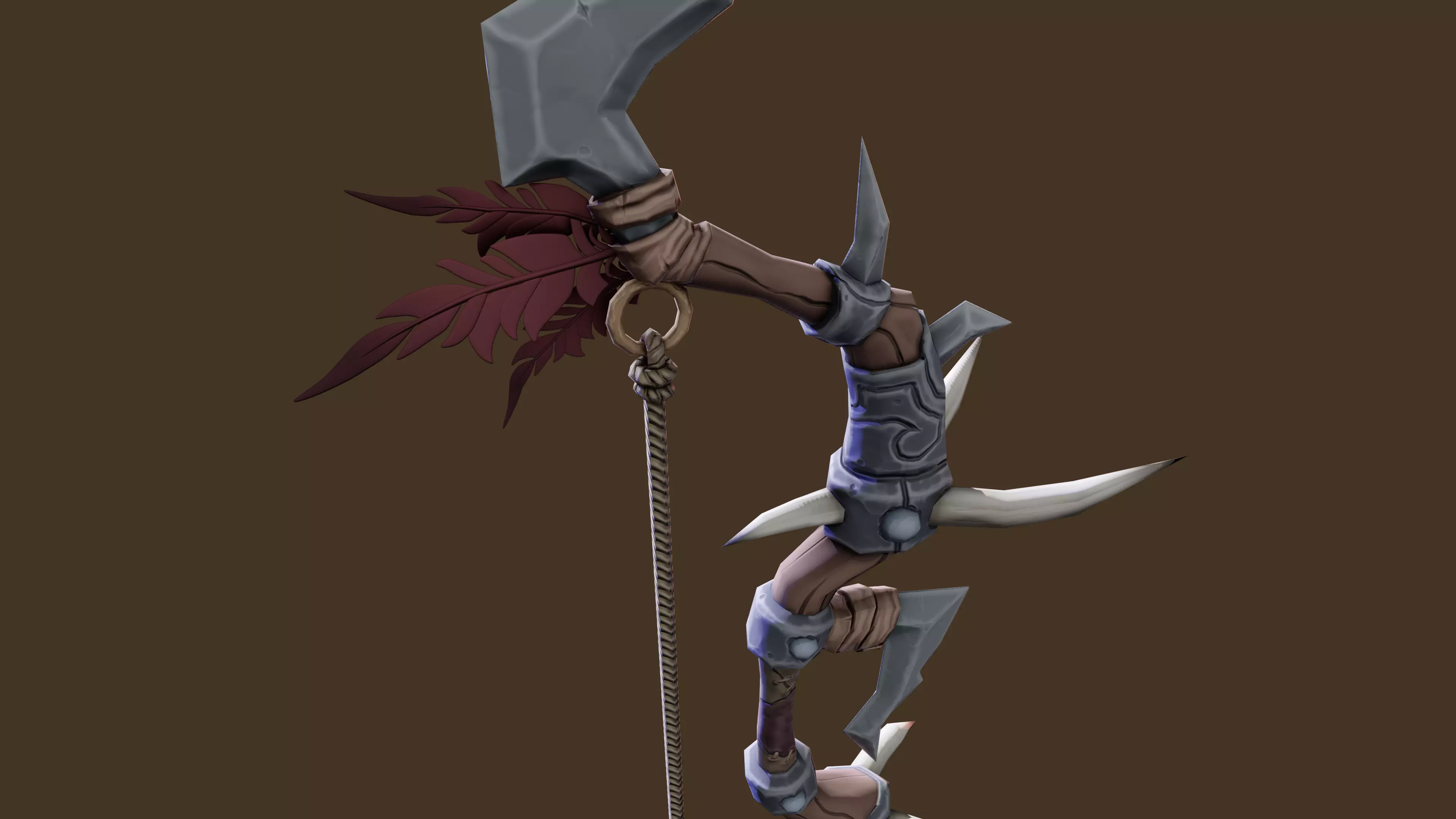 Fantasy Bow Game Ready Low Poly Asset Low-poly 3D model_3