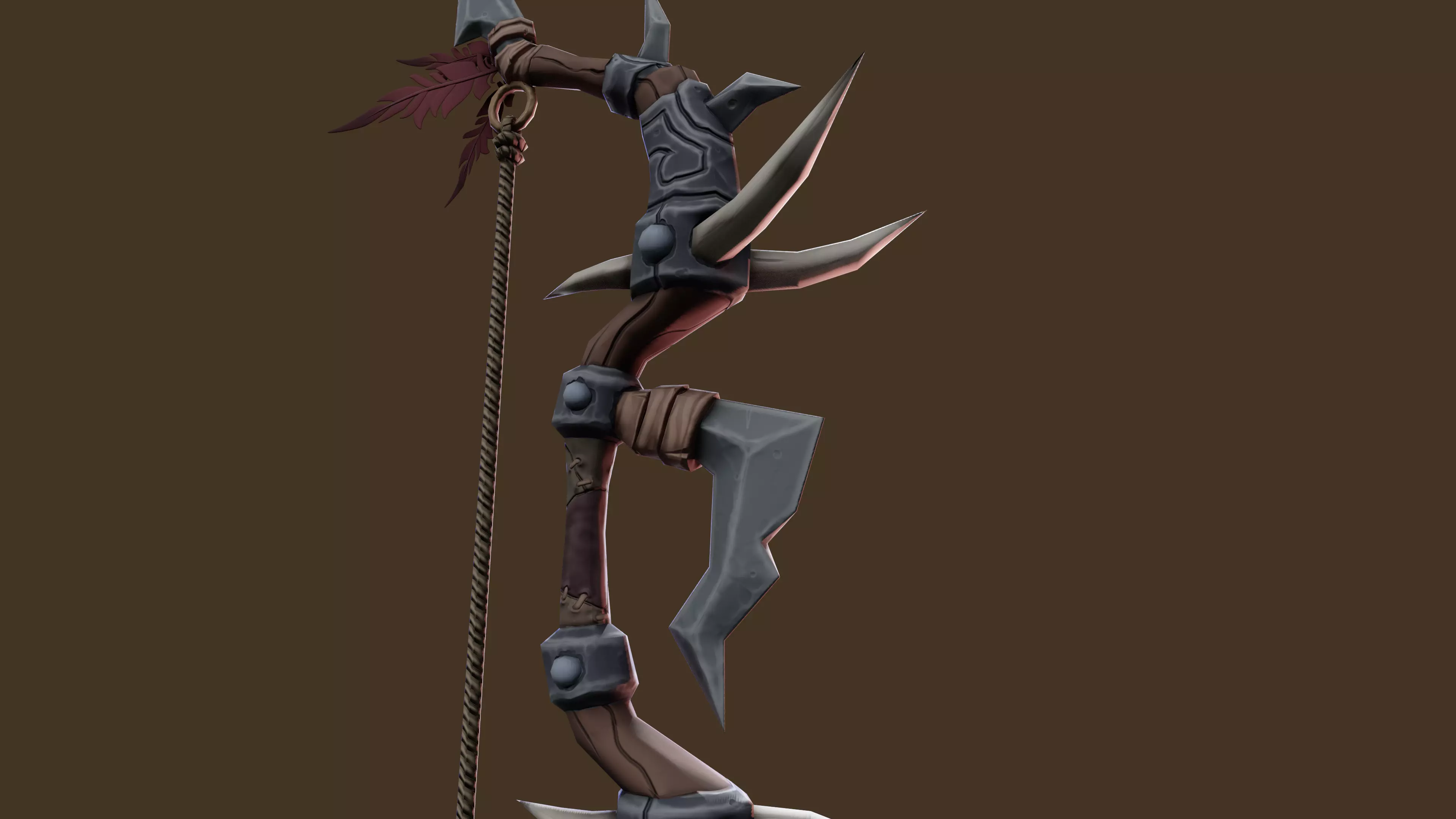 Fantasy Bow Game Ready Low Poly Asset Low-poly 3D model_2