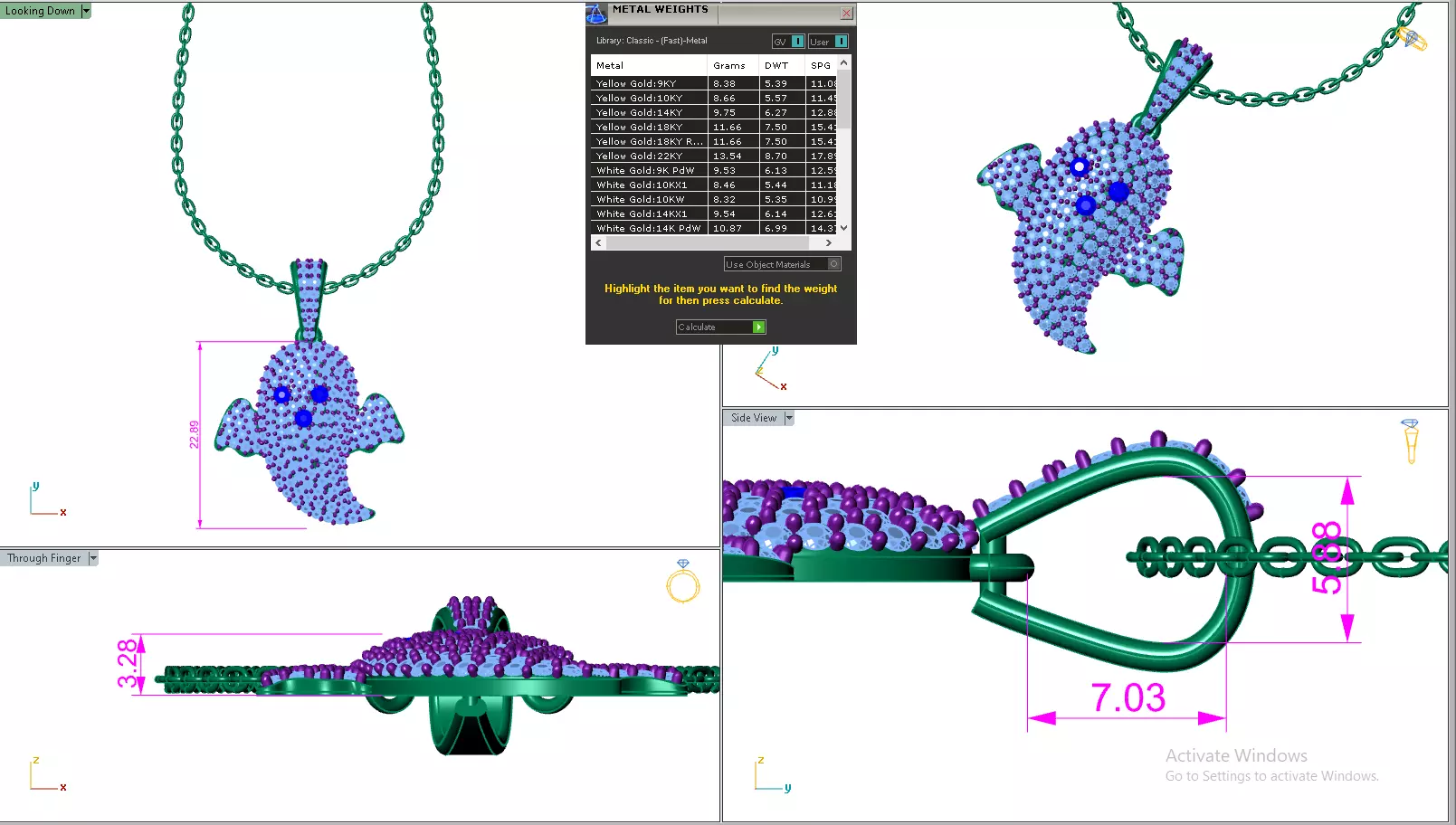 Halloween Ghost Spooky Pendant 3dm stl renders details 3D print model_1