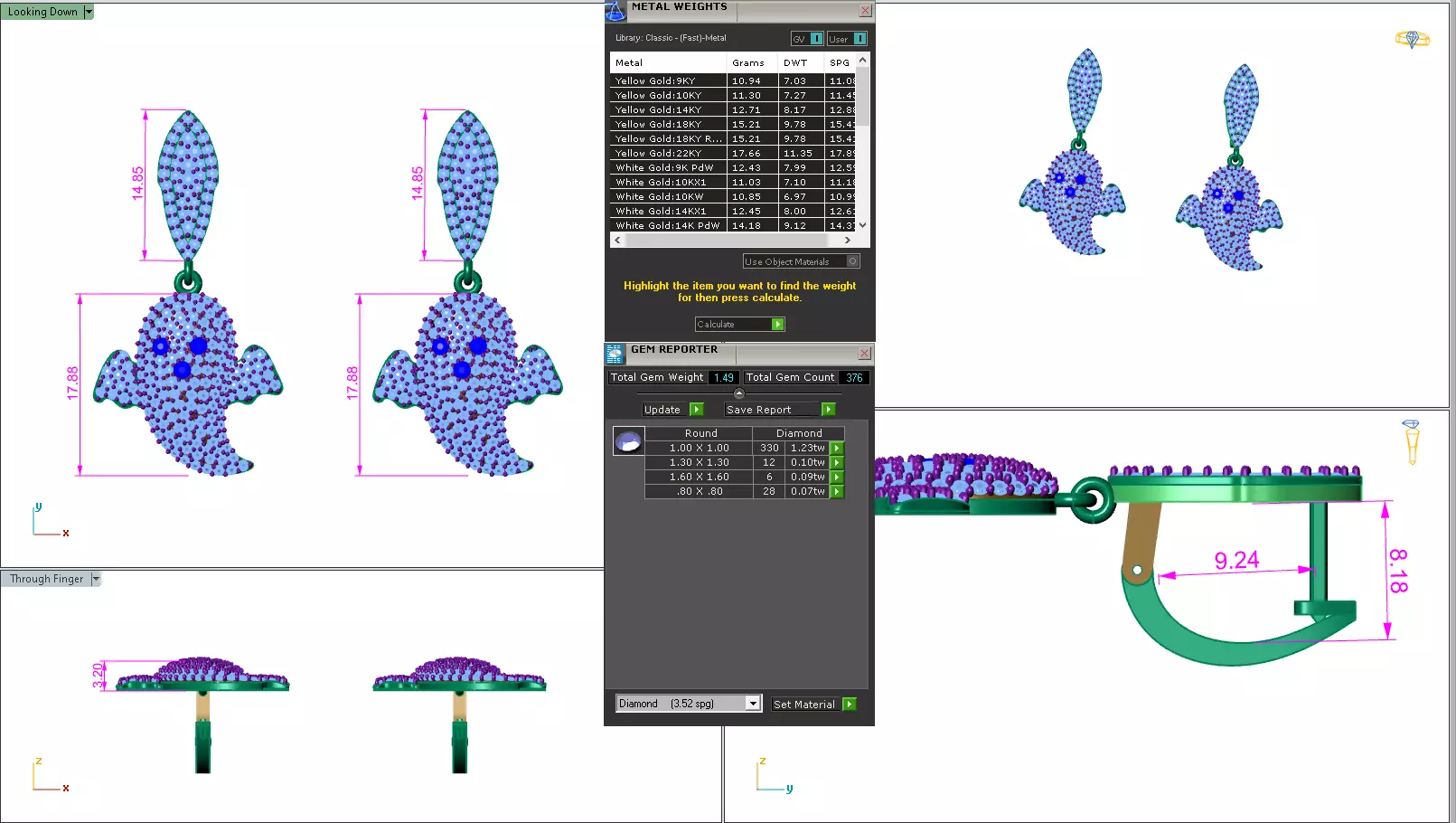 Halloween Ghost Spooky Earrings 3dm stl renders details 3D print model_2