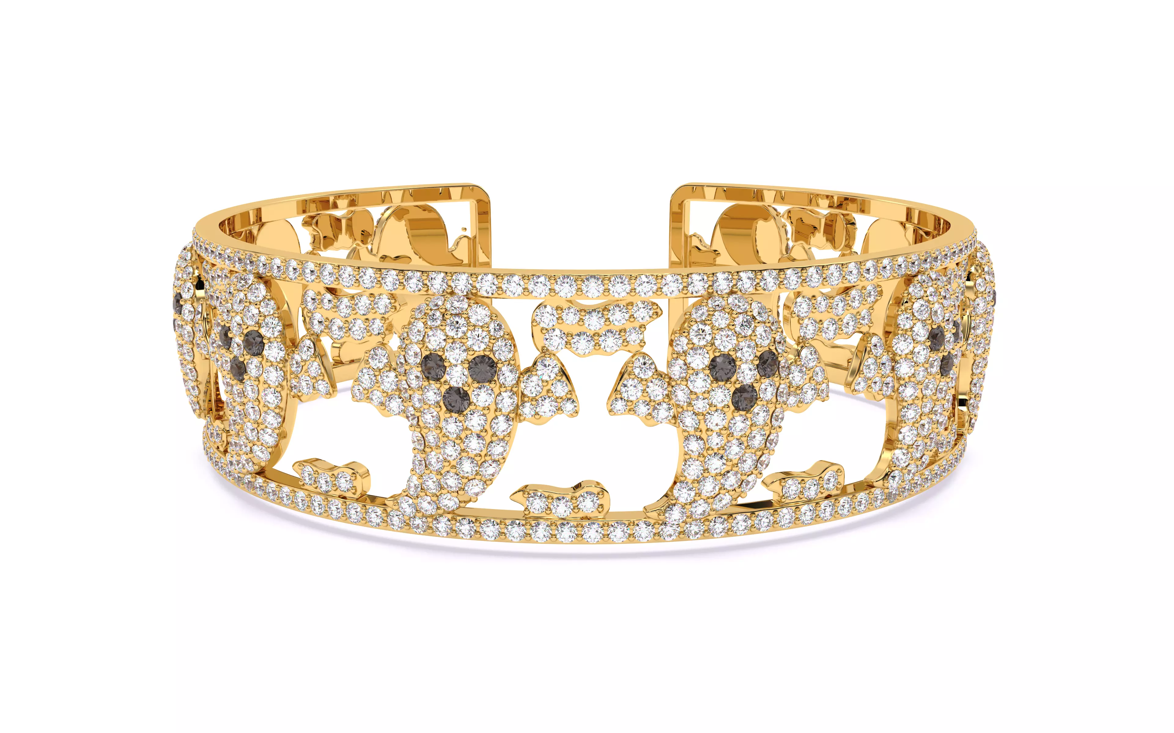 Halloween Ghost Spooky Bracelet 3dm stl renders details 3D print model_26