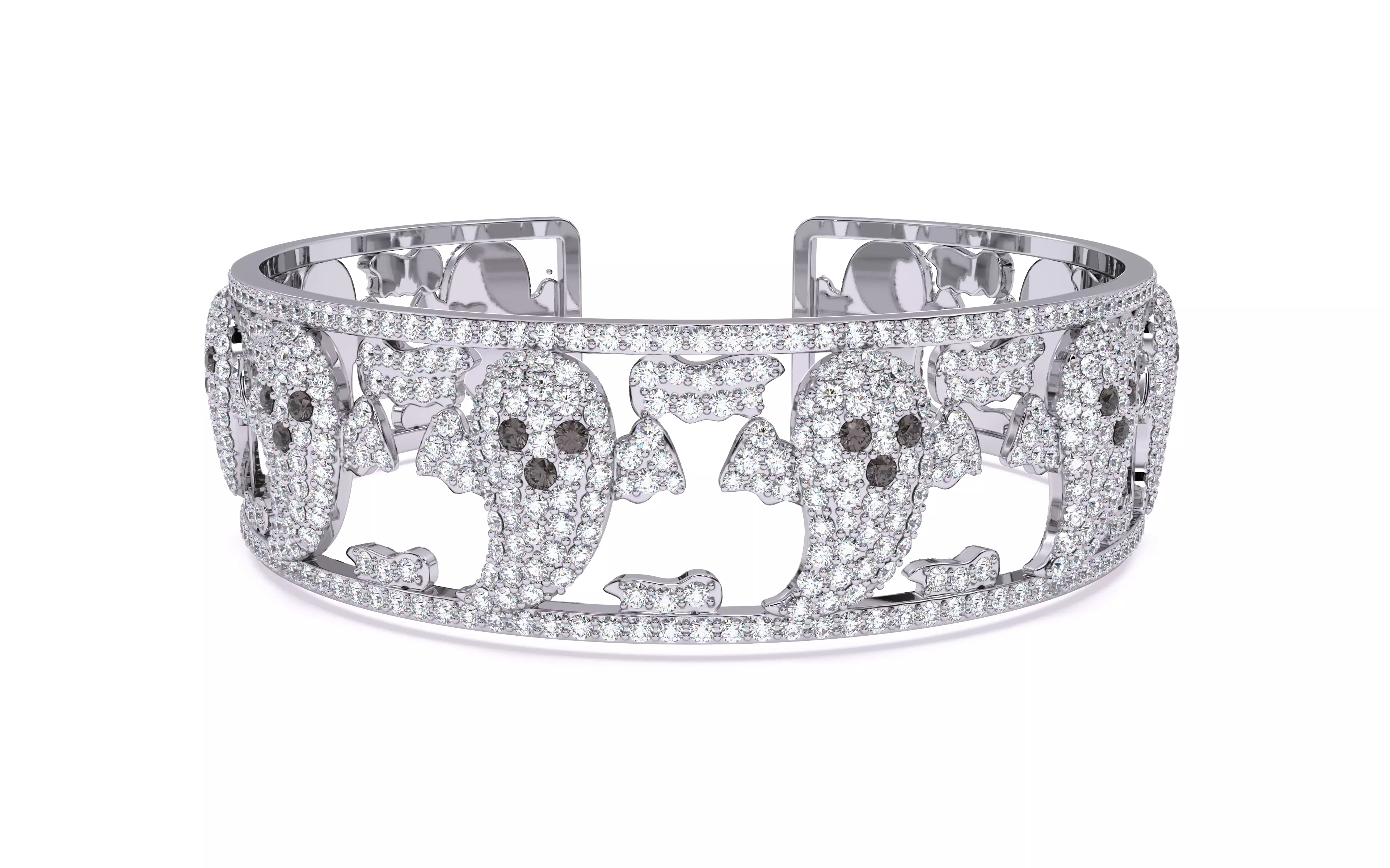 Halloween Ghost Spooky Bracelet 3dm stl renders details 3D print model_25