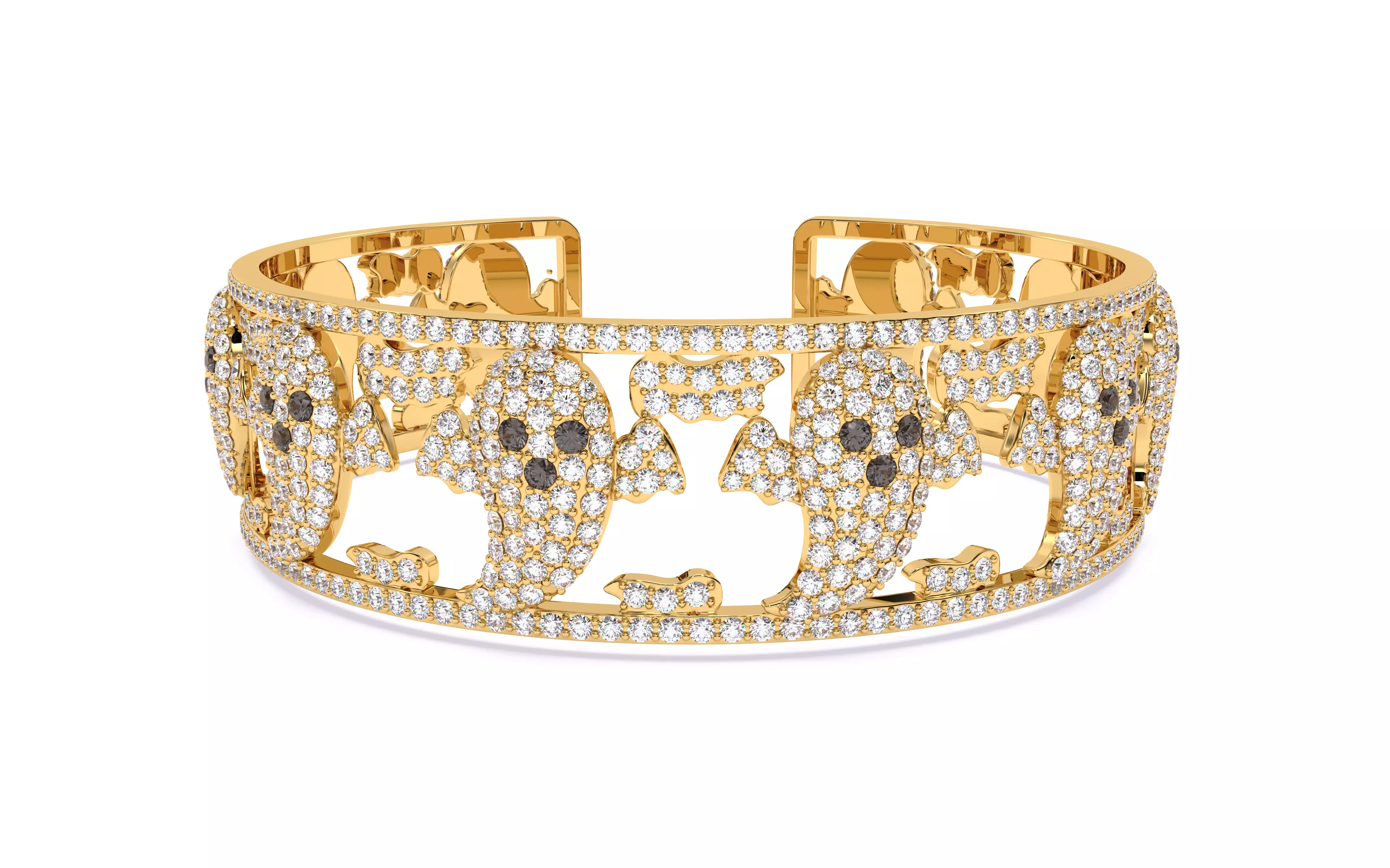 Halloween Ghost Spooky Bracelet 3dm stl renders details 3D print model_27