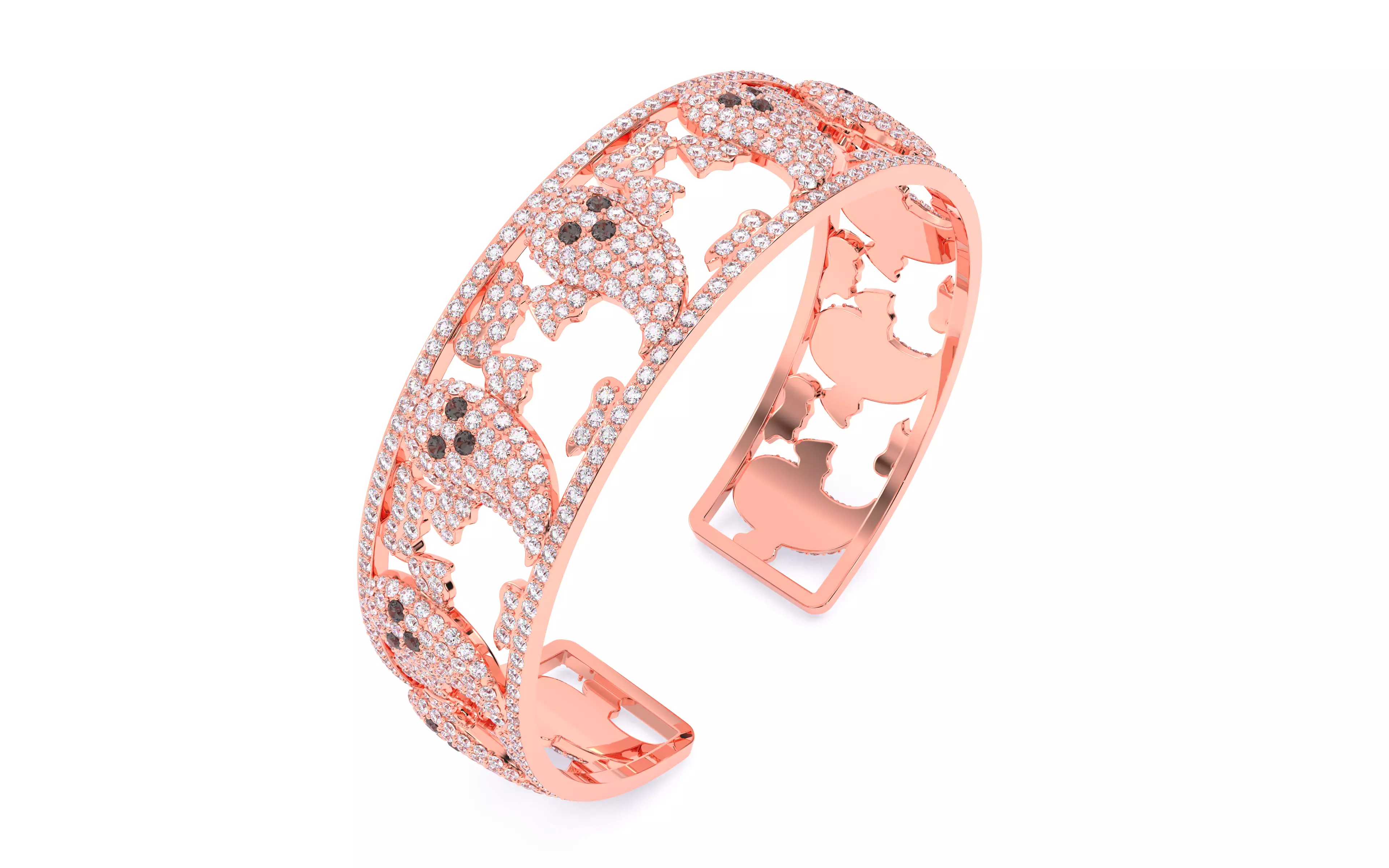 Halloween Ghost Spooky Bracelet 3dm stl renders details 3D print model_17