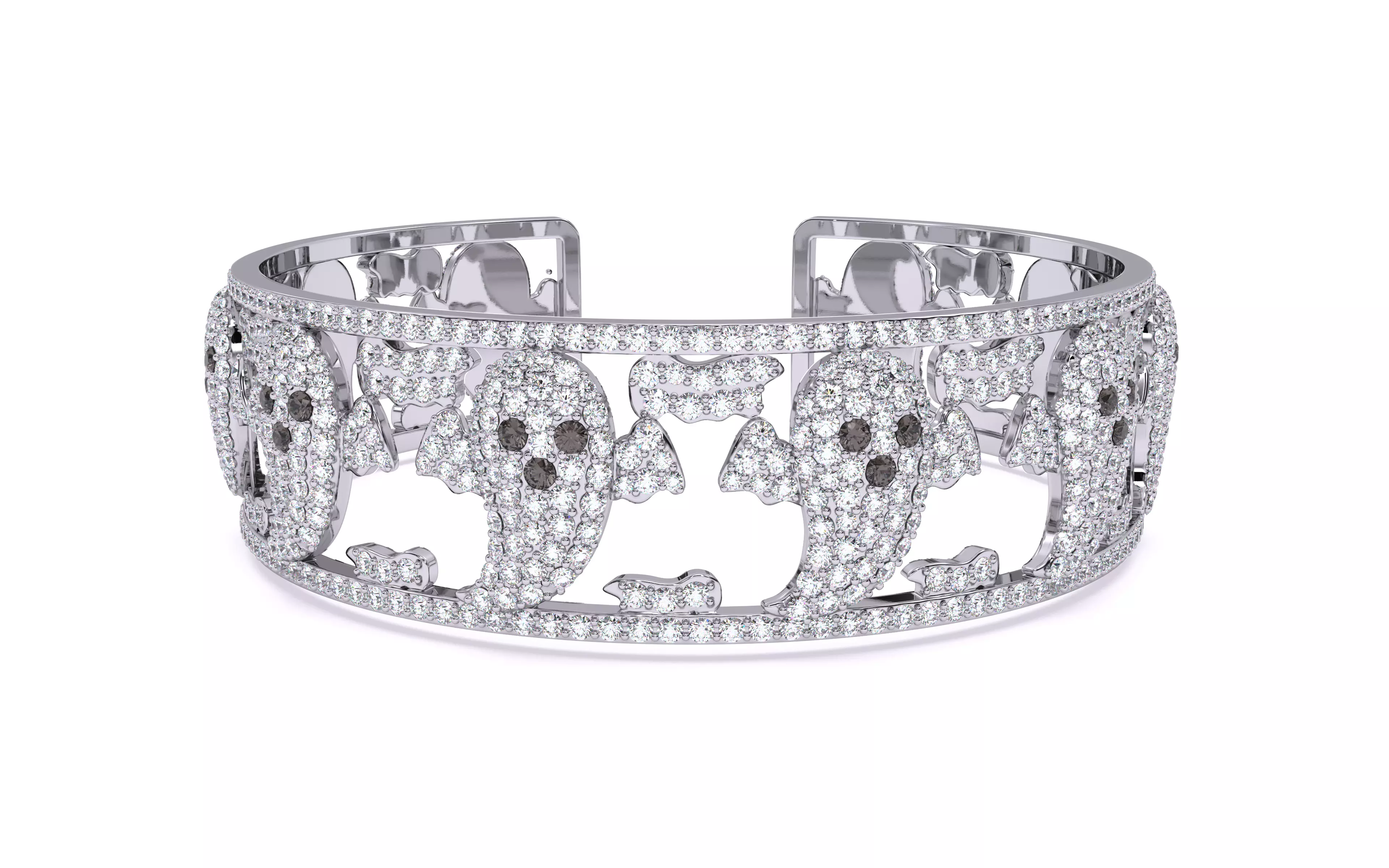 Halloween Ghost Spooky Bracelet 3dm stl renders details 3D print model_22