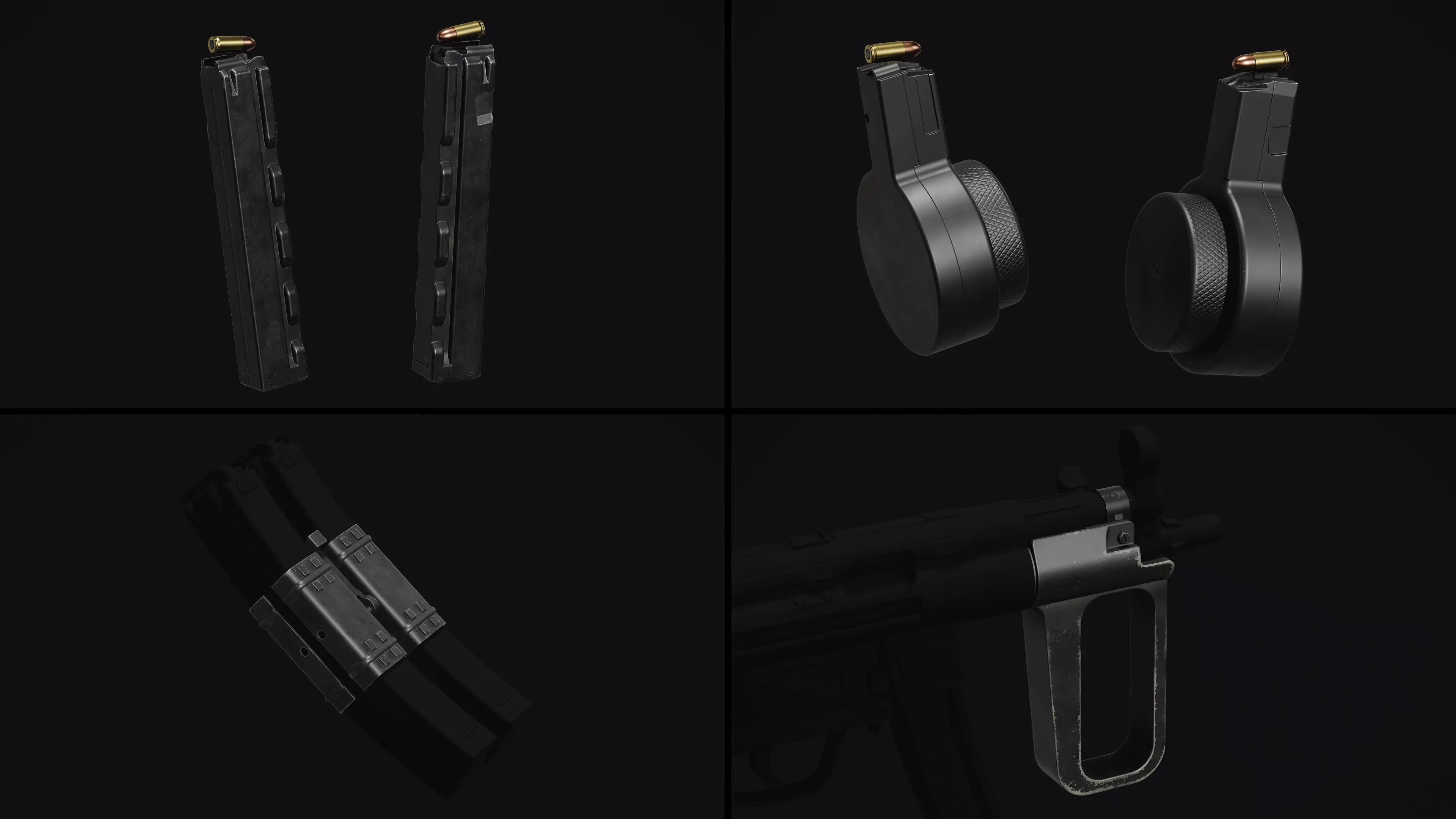 MP5 SMG Low-poly 3D model_12