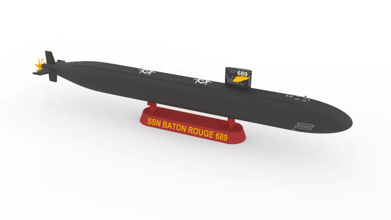 SUBMARINE USS BATON ROUGE SSN 689 - 1-350 High Quality 3D print model_6