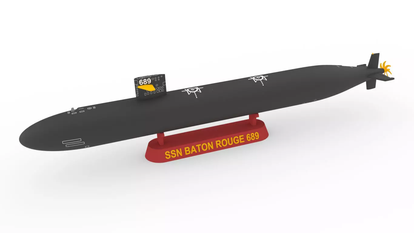 SUBMARINE USS BATON ROUGE SSN 689 - 1-350 High Quality 3D print model_5