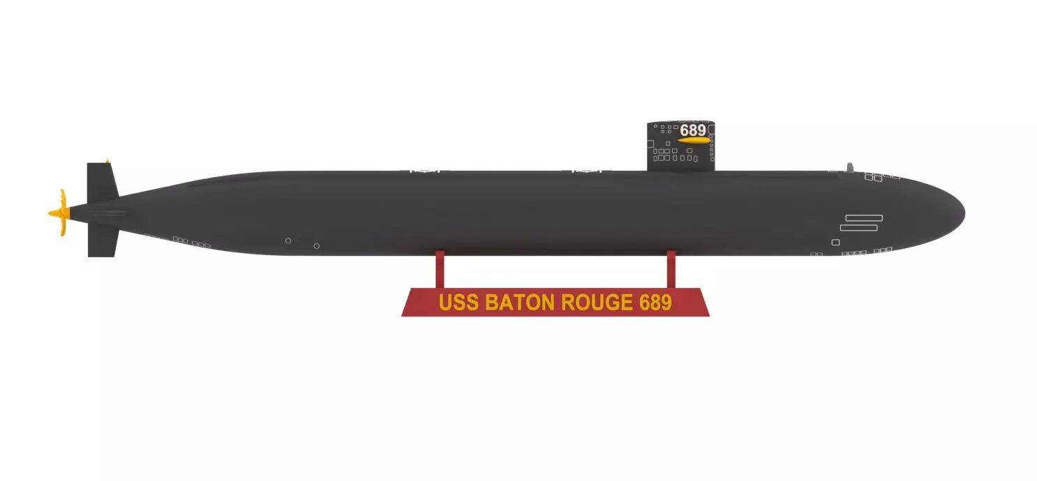 SUBMARINE USS BATON ROUGE SSN 689 - 1-350 High Quality 3D print model_1
