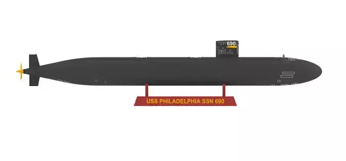 SUBMARINE USS PHILADELPHIA SSN 690 - 1-350 High Quality