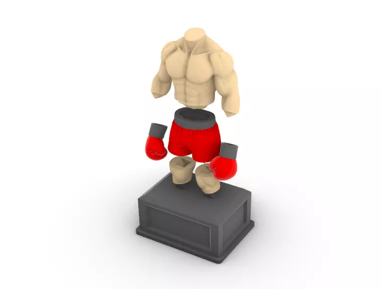 Muay Thai TROPHY 3D print model_0