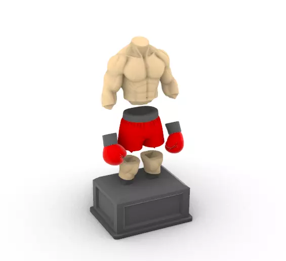 Muay Thai TROPHY 3D print model_2