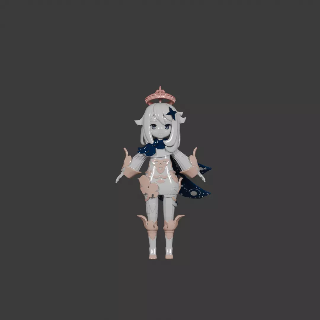 Paimon Genshin Impact 3D Character Model  3D model_2