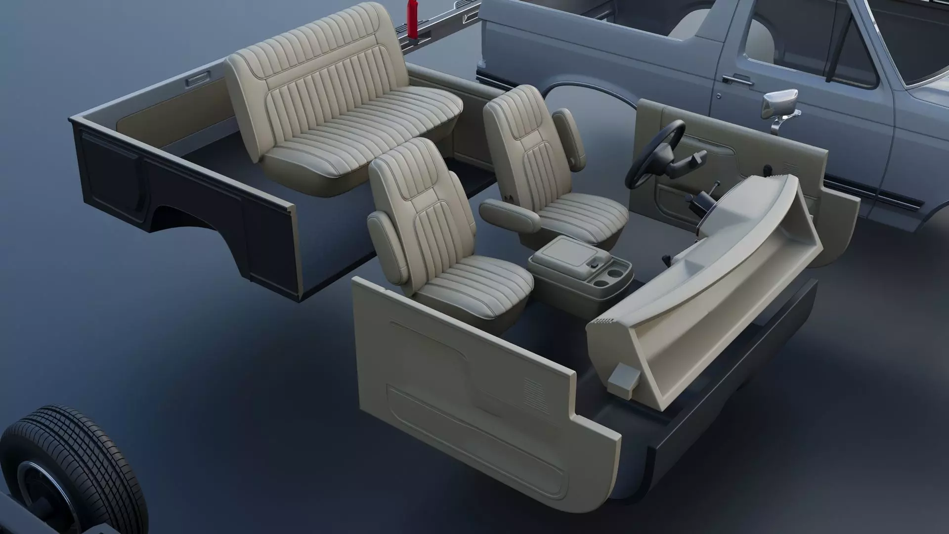 Bronco 1987 3D print model_38