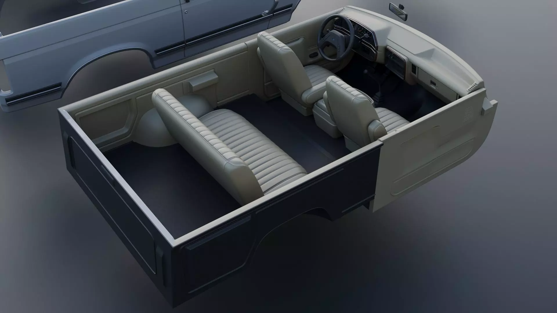 Bronco 1987 3D print model_33