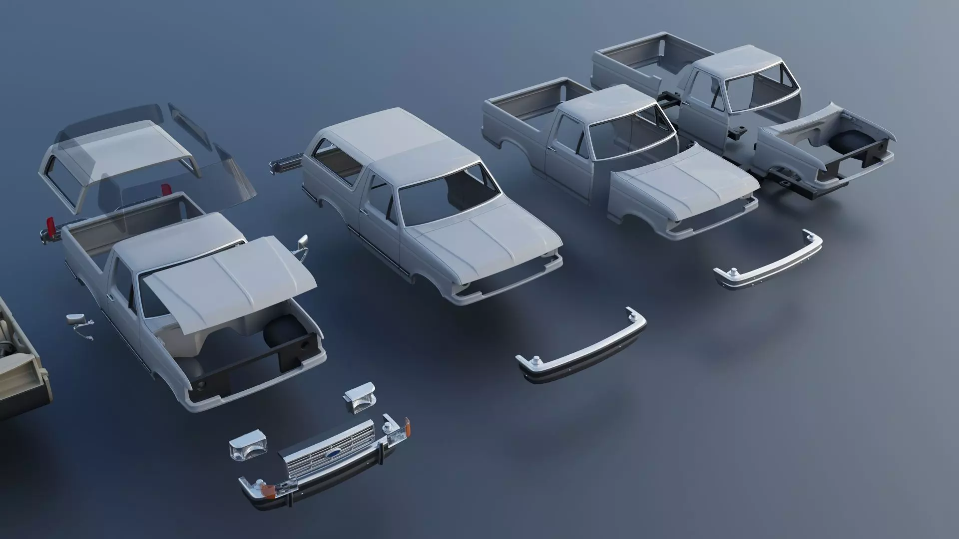 Bronco 1987 3D print model_30