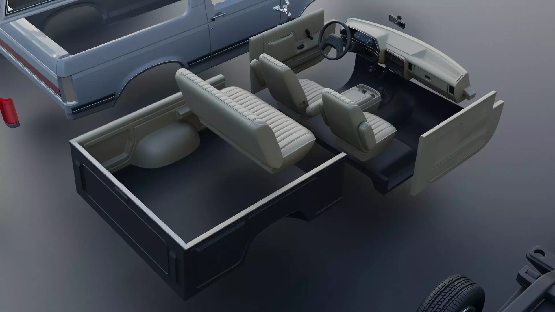 Bronco 1987 3D print model_37