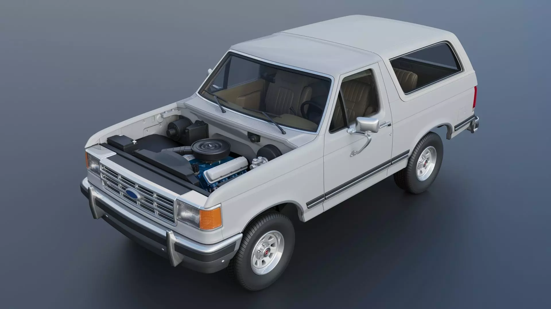 Bronco 1987 3D print model_23