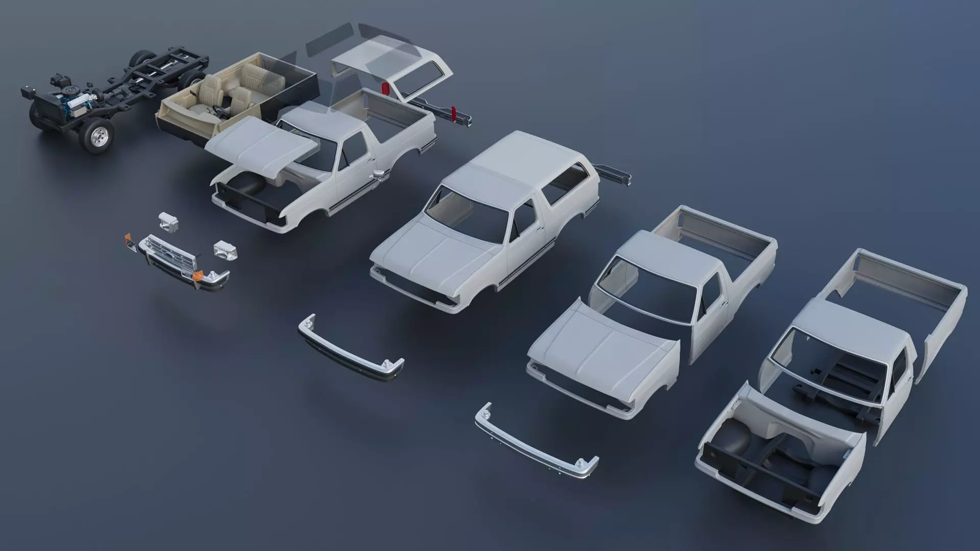 Bronco 1987 3D print model_25