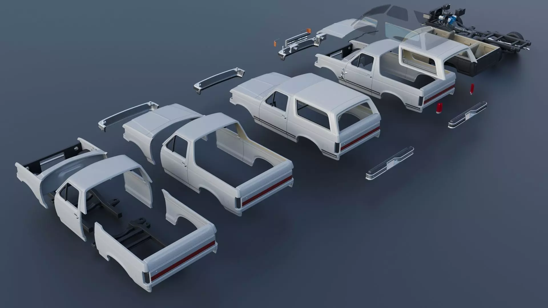 Bronco 1987 3D print model_27