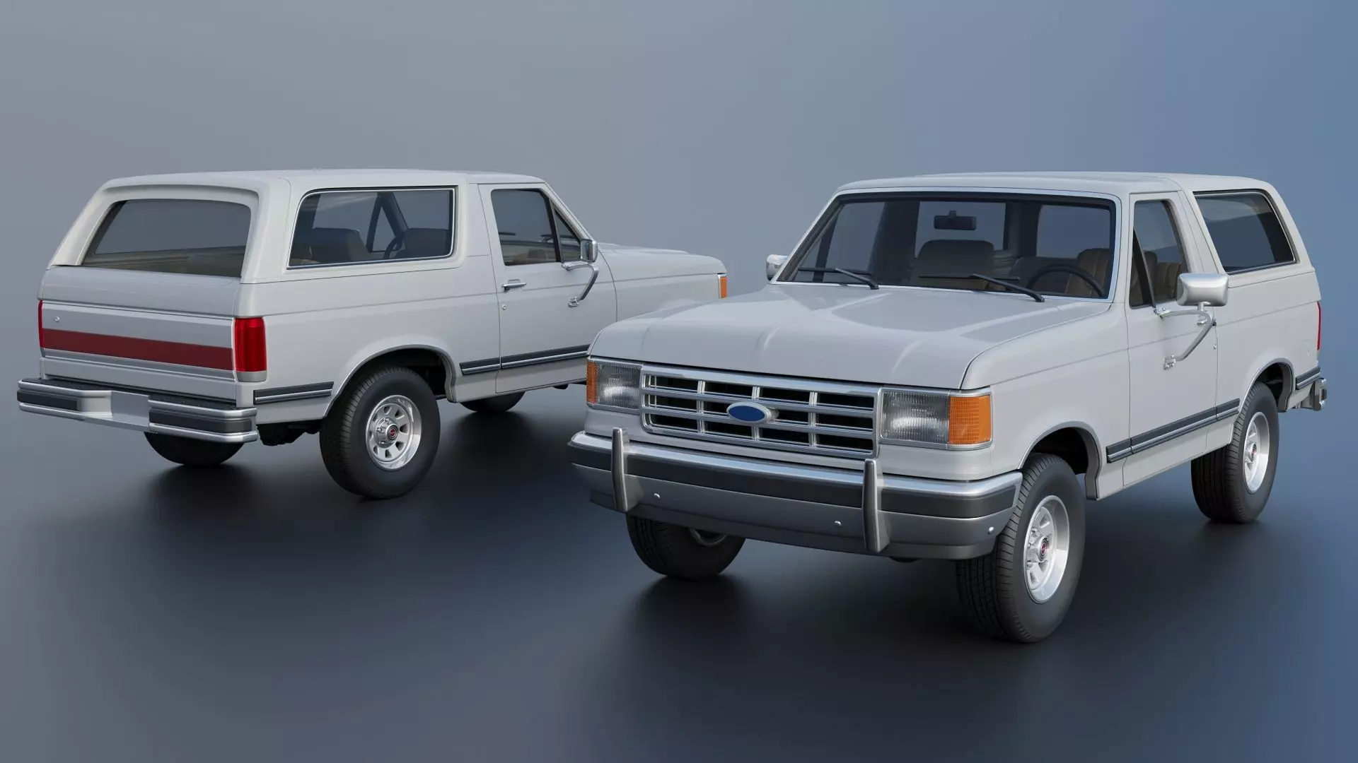 Bronco 1987 3D print model_1