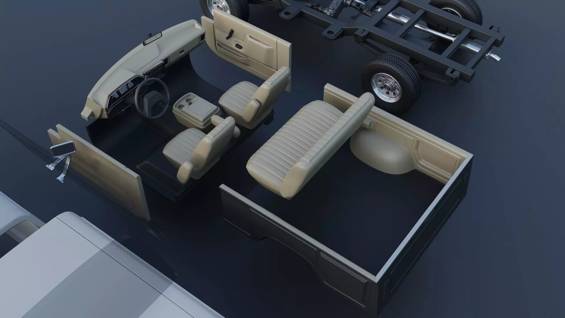 Bronco 1987 3D print model_36