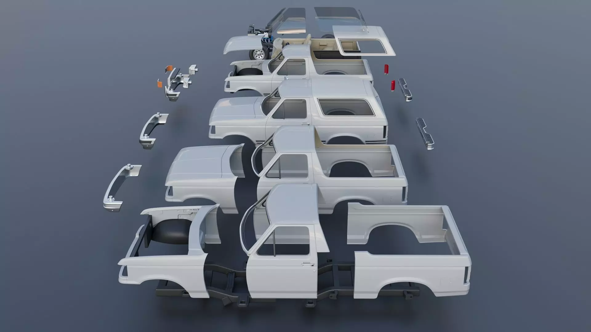 Bronco 1987 3D print model_26