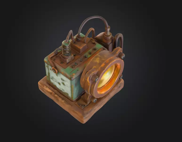 Steampunk Radiance Low-poly 3D model_10