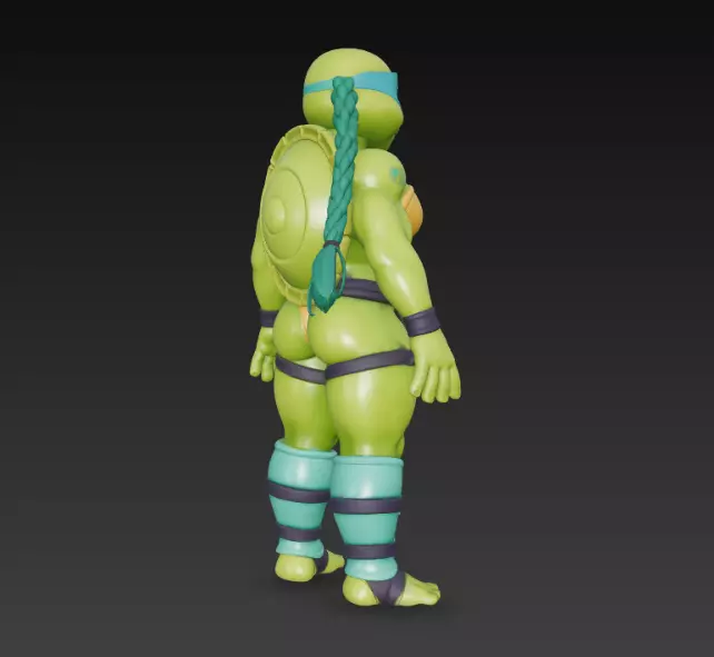 Female Ninja Turtle 3D print model_2