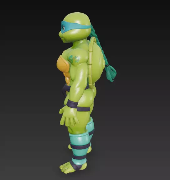 Female Ninja Turtle 3D print model_6