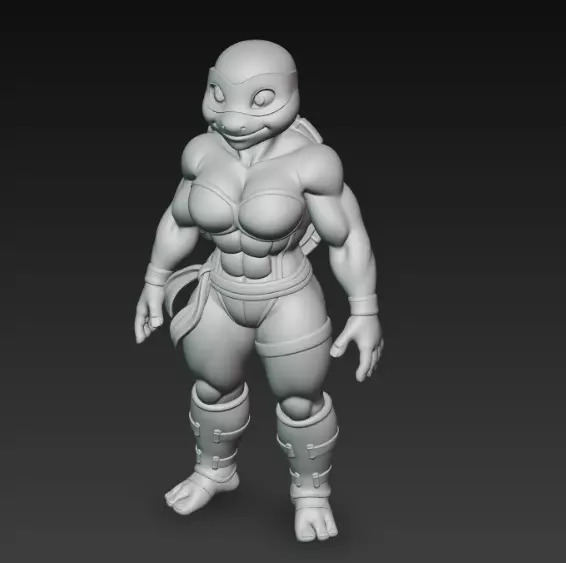 Female Ninja Turtle 3D print model_5
