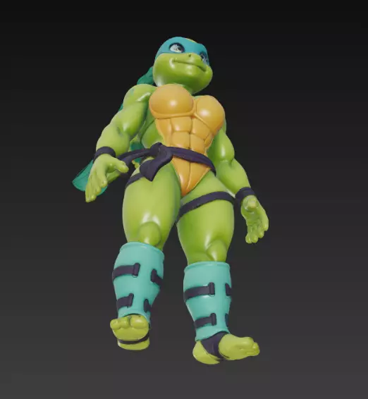 Female Ninja Turtle 3D print model_10