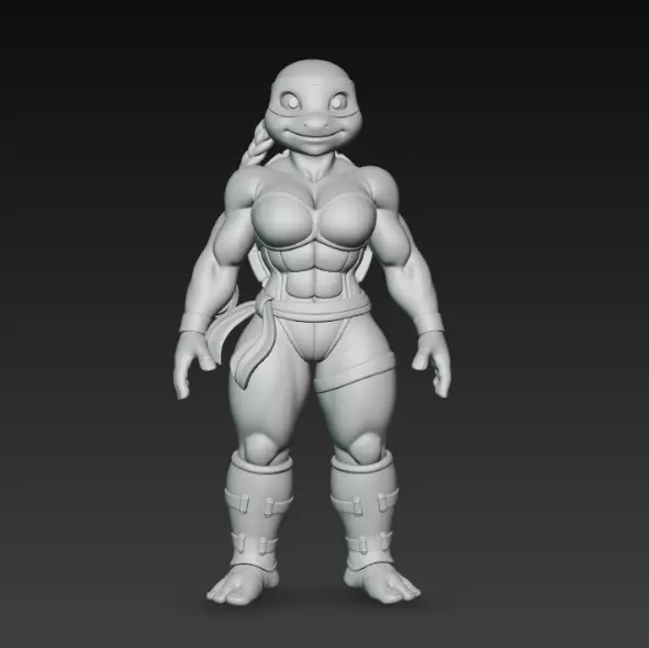Female Ninja Turtle 3D print model_1