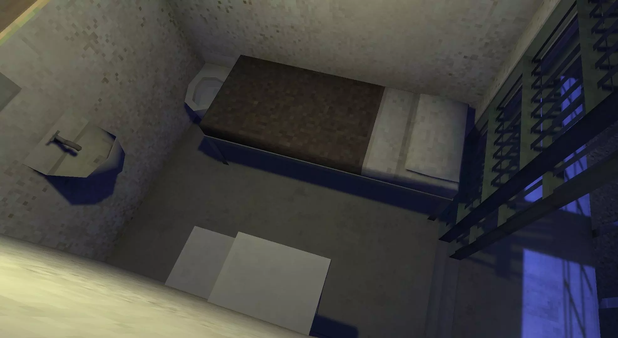 Old Prison low-poly PS1 32-bit style Low-poly 3D model_4