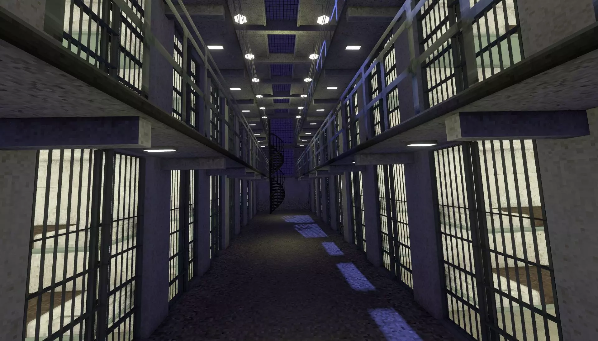 Old Prison low-poly PS1 32-bit style Low-poly 3D model_2