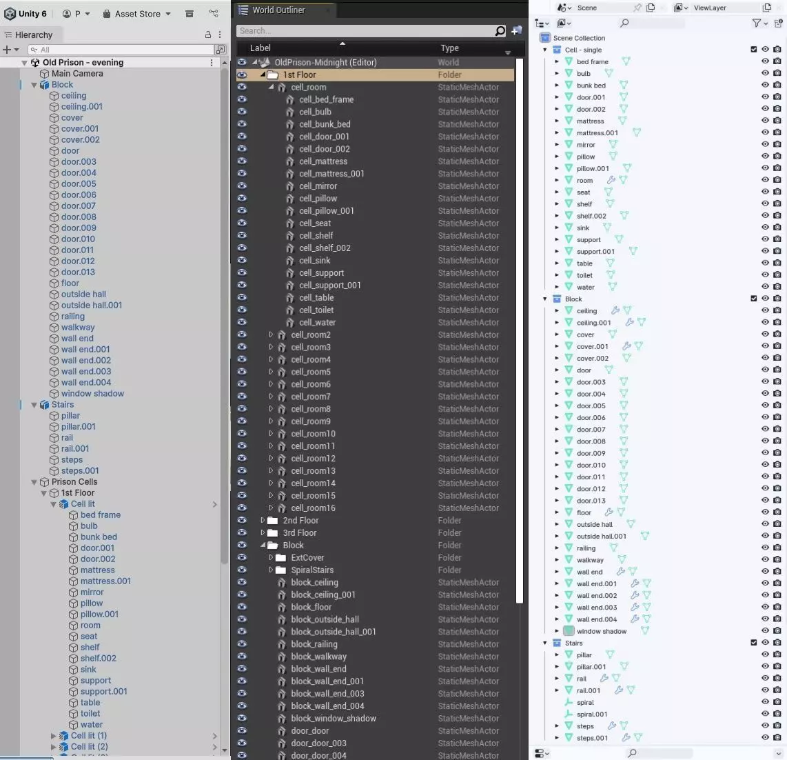 Old Prison low-poly PS1 32-bit style Low-poly 3D model_13
