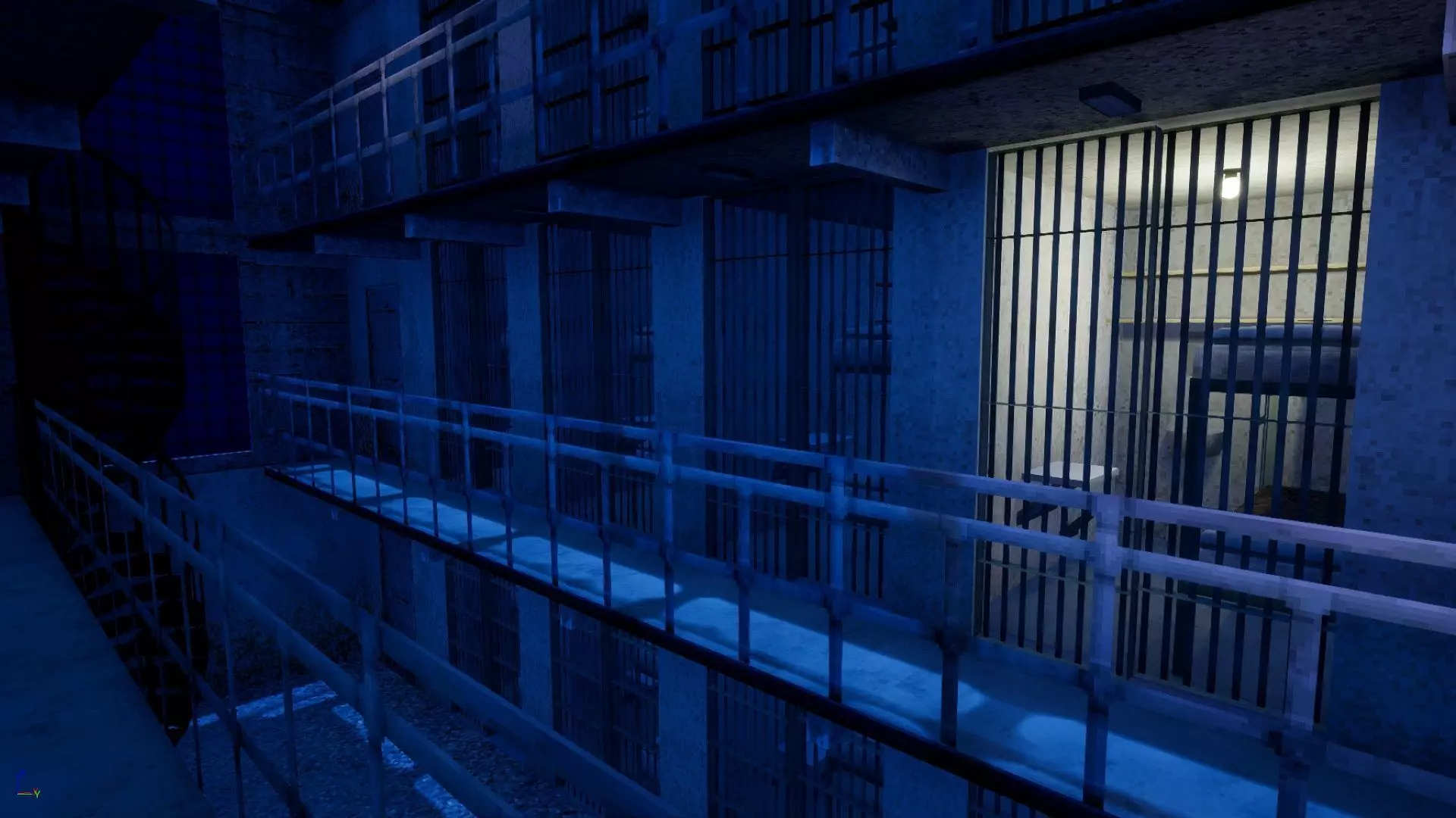 Old Prison low-poly PS1 32-bit style Low-poly 3D model_9