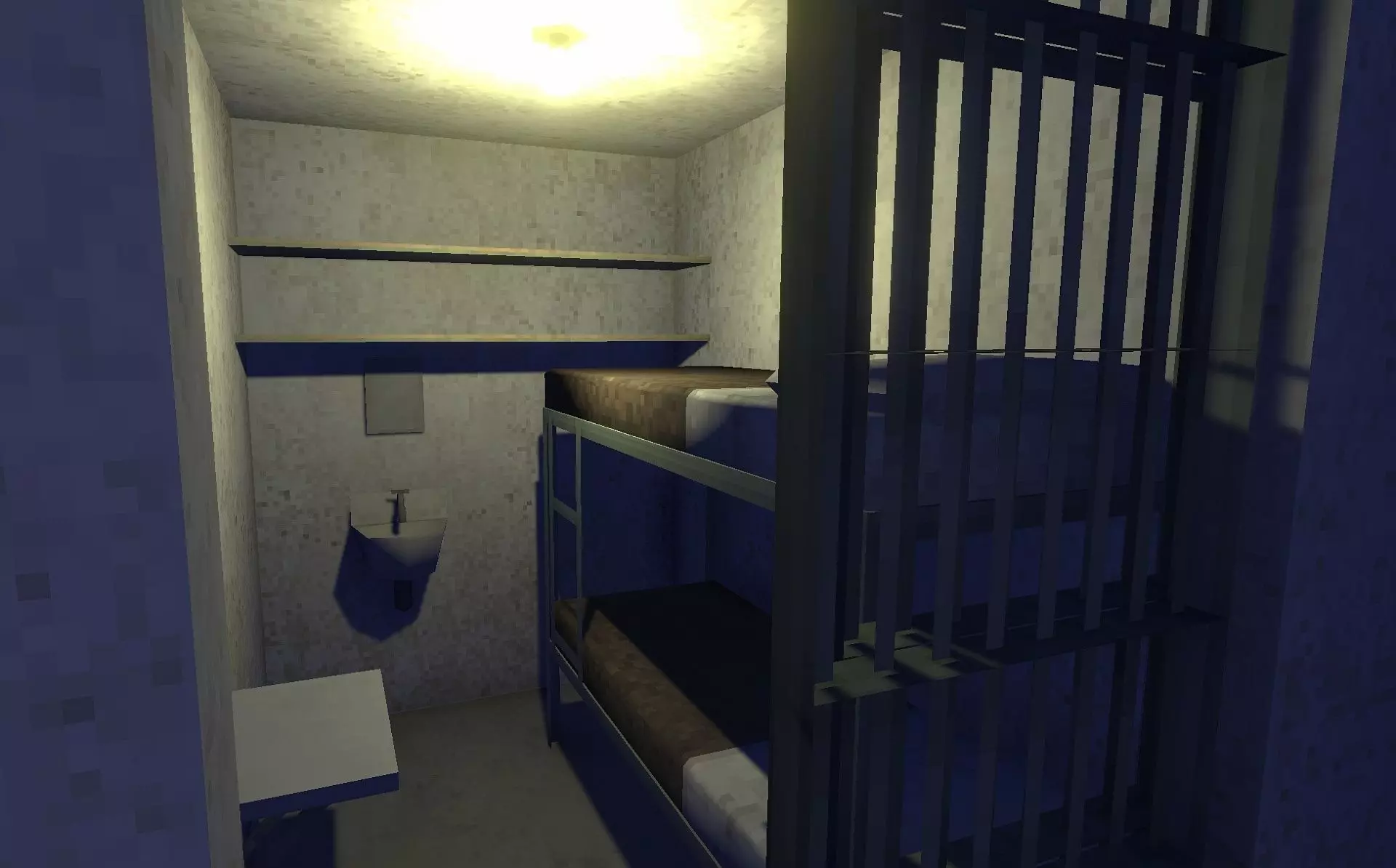 Old Prison low-poly PS1 32-bit style Low-poly 3D model_6