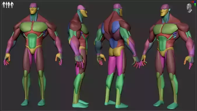 Stylized Male Blockout 3D model