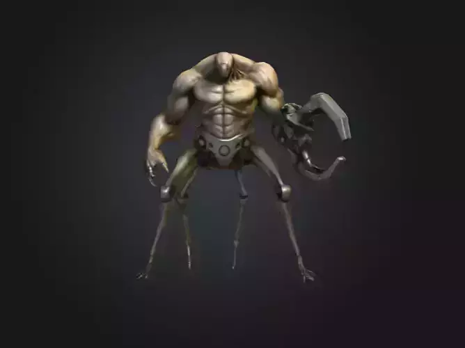 Golem Sentinel Low-poly 3D model