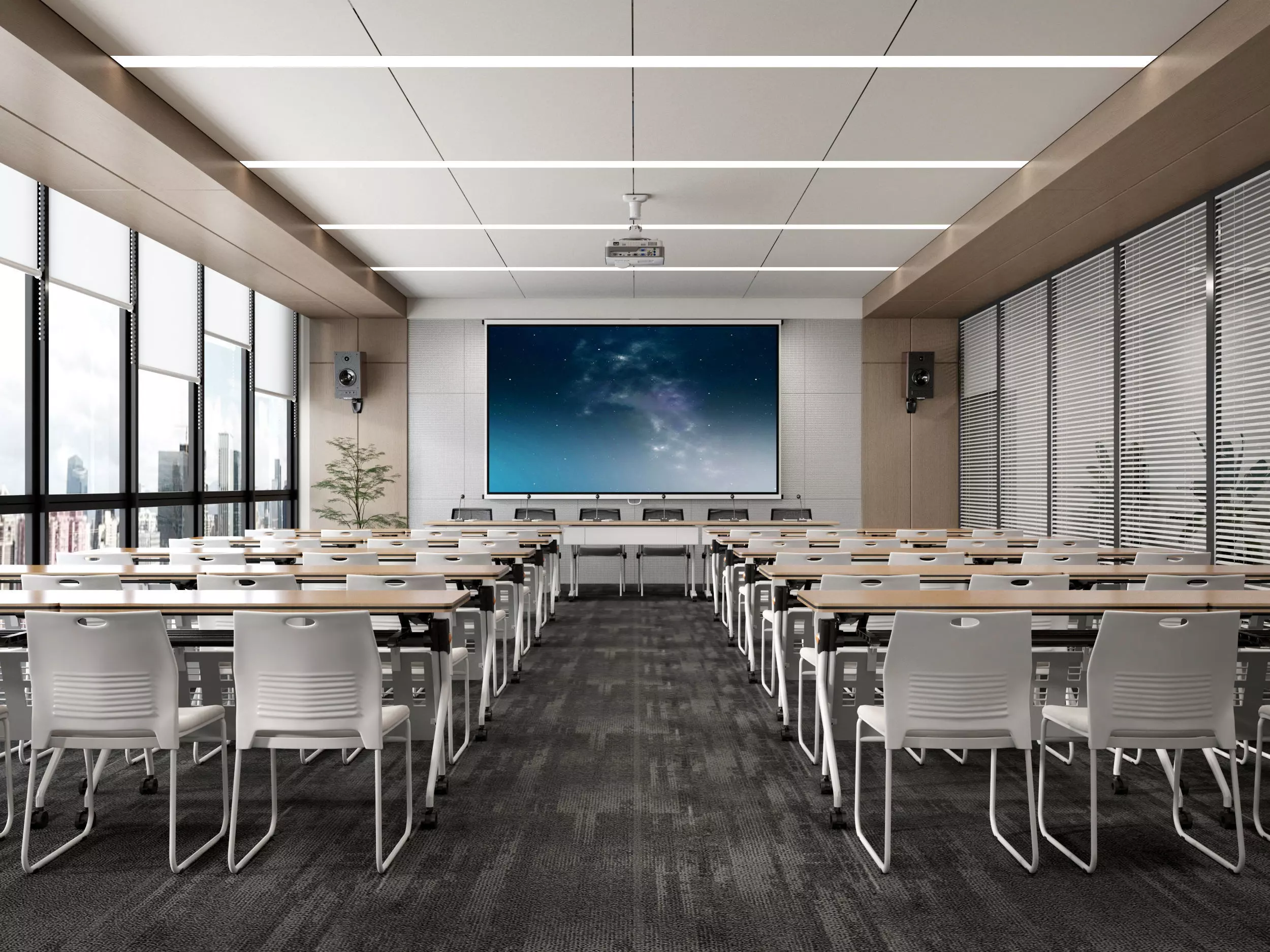 School Classroom Low-poly 3D model_0