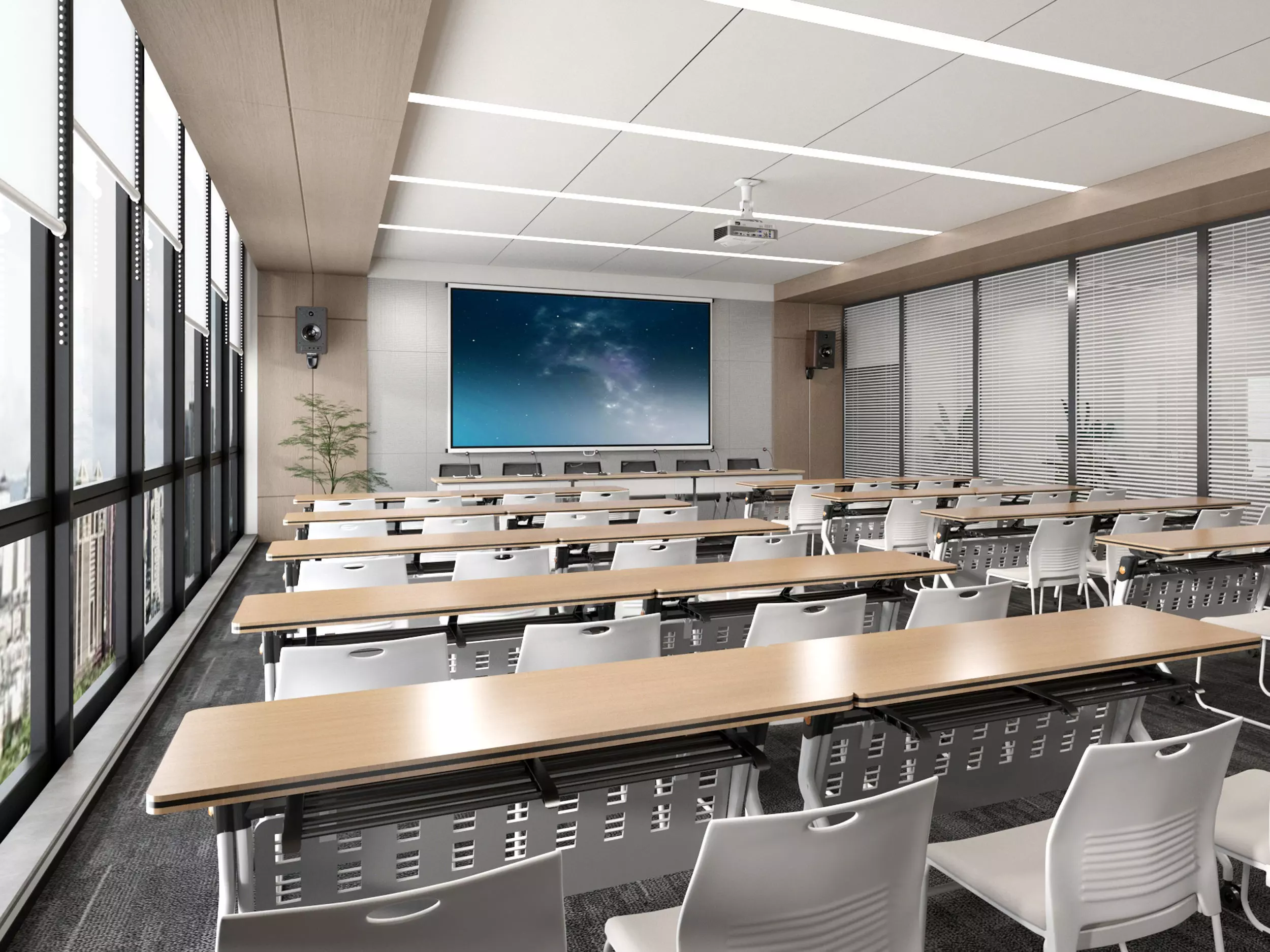 School Classroom Low-poly 3D model_5