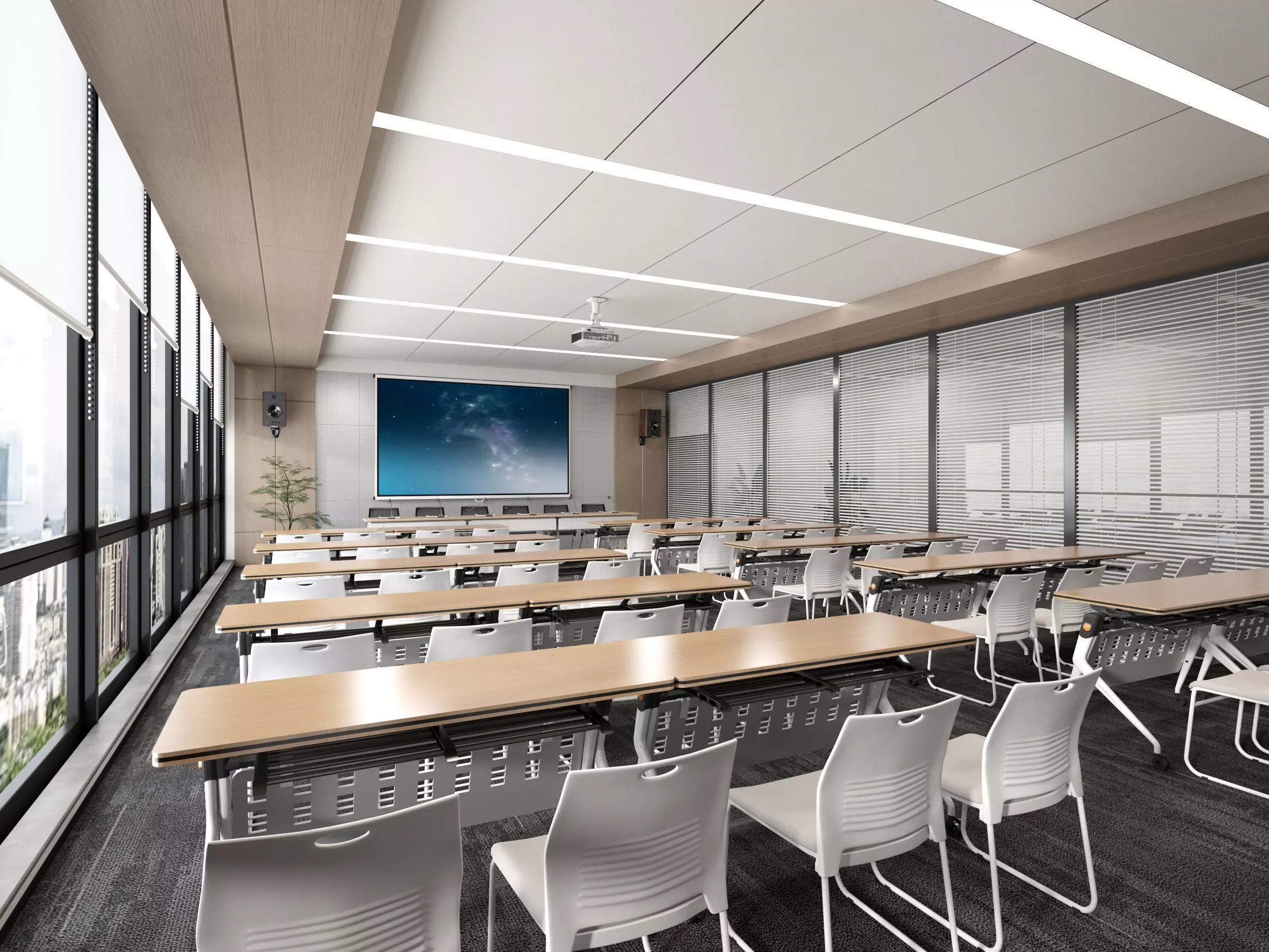 School Classroom Low-poly 3D model_1